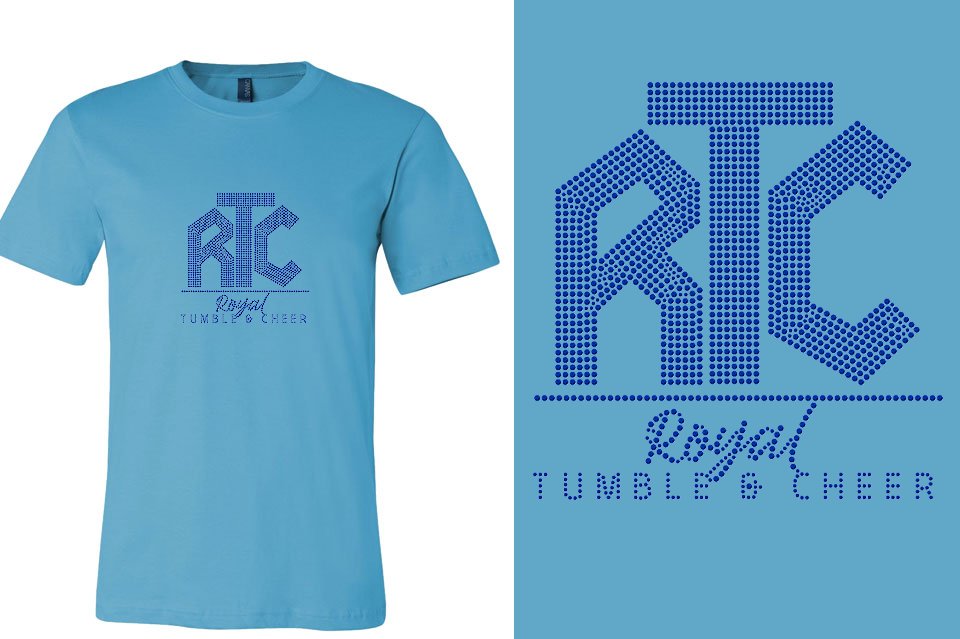 Rhinestones  Royal Tumble and Cheer RTC Unisex t-shirt
