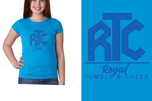 Rhinestones  Royal Tumble and Cheer RTC Girls' Princess T-Shirt