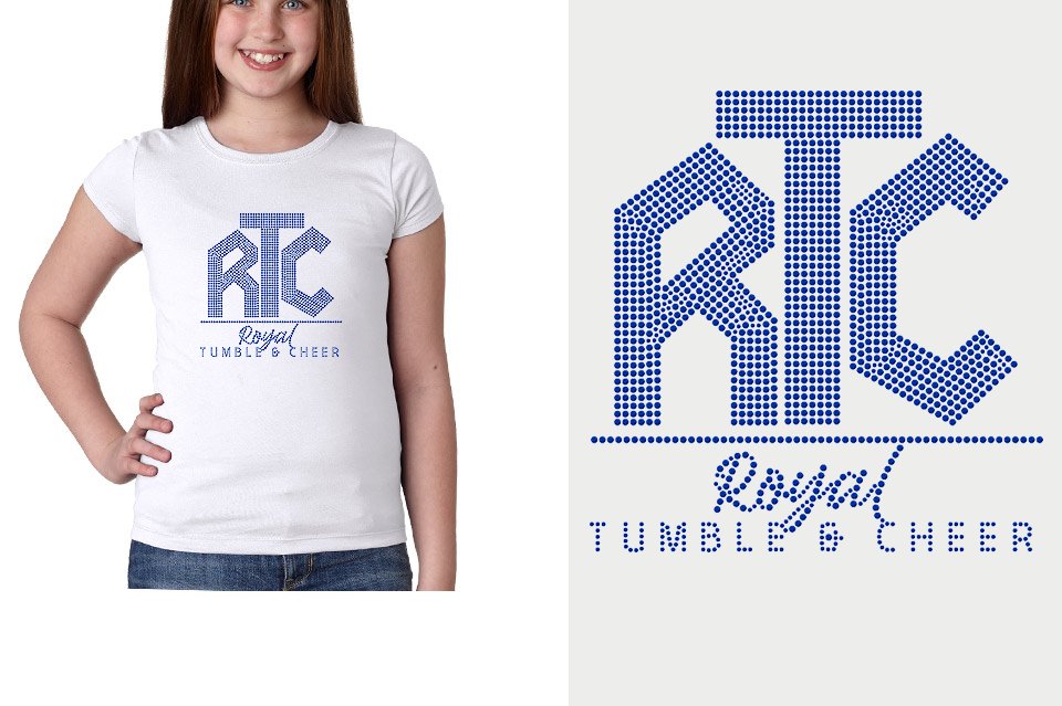 Rhinestones  Royal Tumble and Cheer RTC Girls' Princess T-Shirt