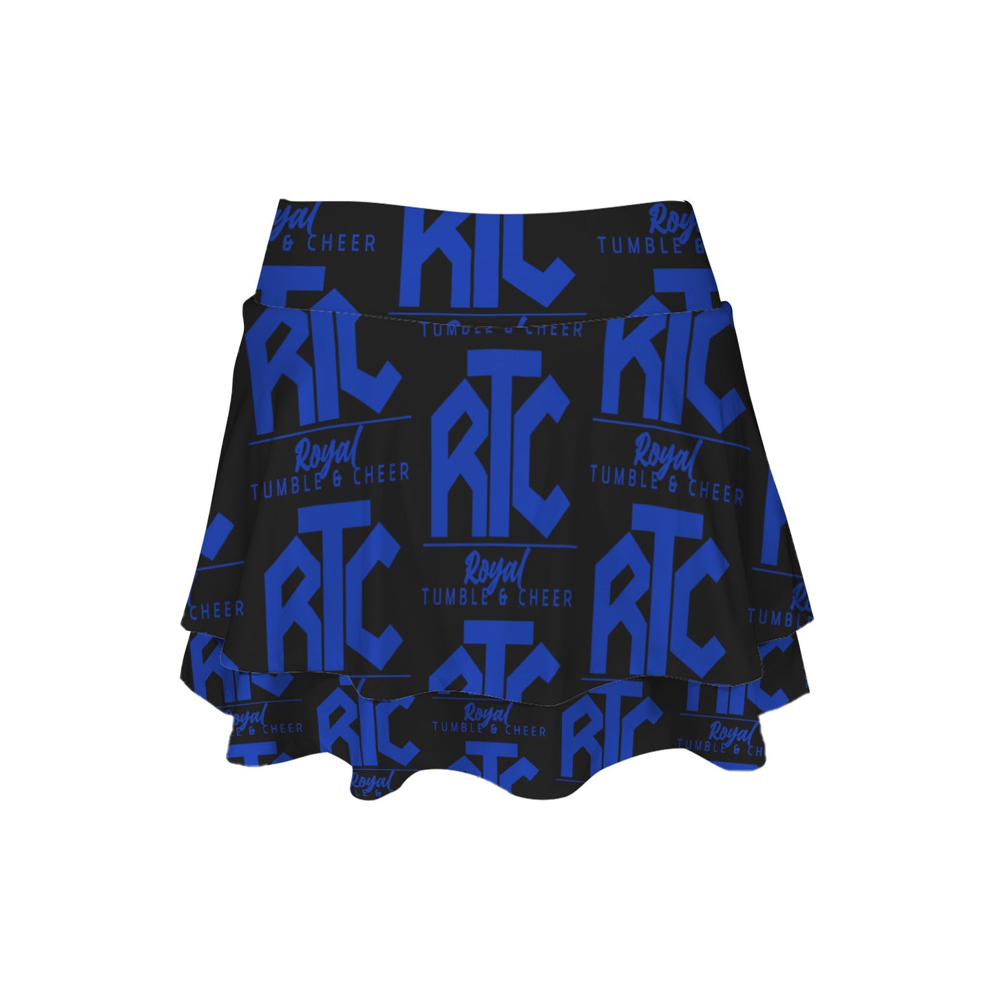 High Waist Layered Ruffle Pockets Sports Skirt